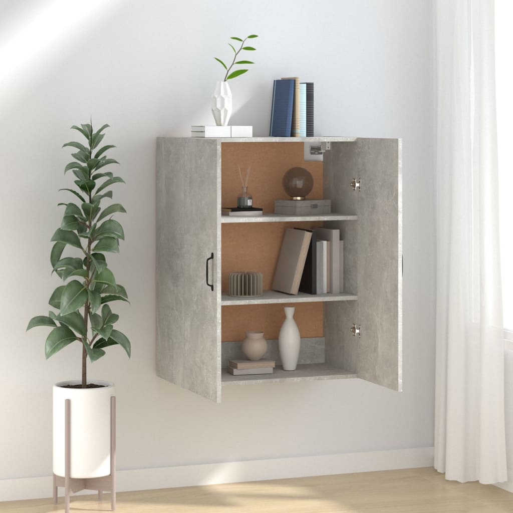 Hanging Cabinet Concrete Grey 69,5x34x90 cm Engineered Wood