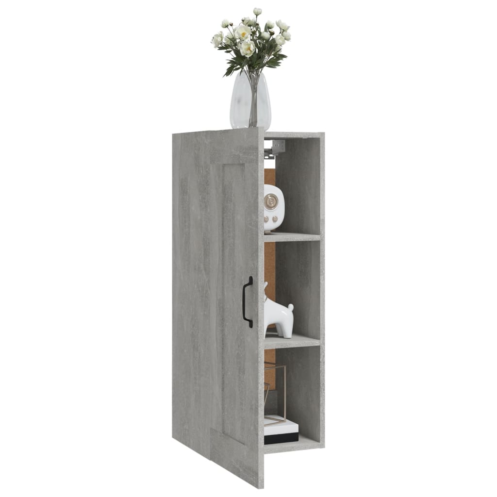Hanging Cabinet Concrete Grey 35x34x90 cm Engineered Wood