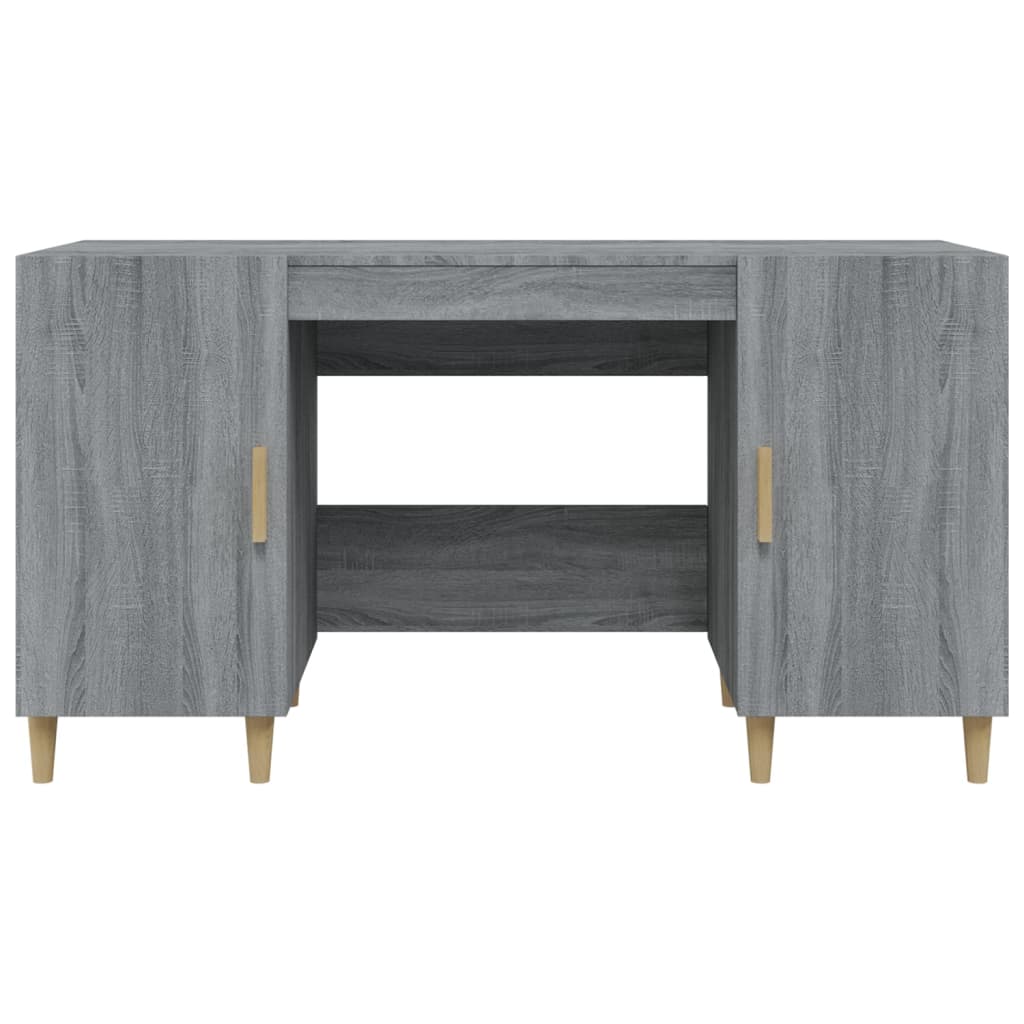 Desk Grey Sonoma 140x50x75 cm Engineered Wood
