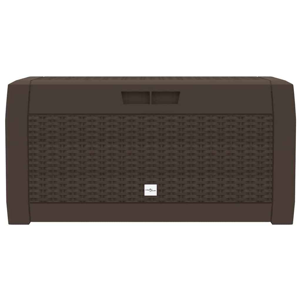Garden Storage Box Brown 119x48x60 cm PP