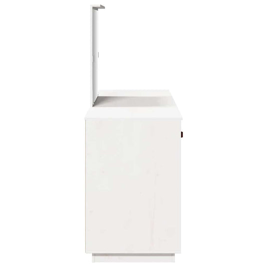 Dressing Table Set With A Mirror Solid Wood Pine