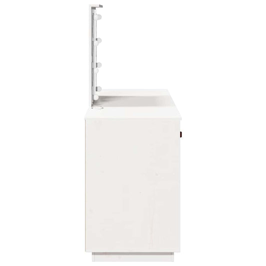 Dressing Table Set With Led Solid Wood Pine