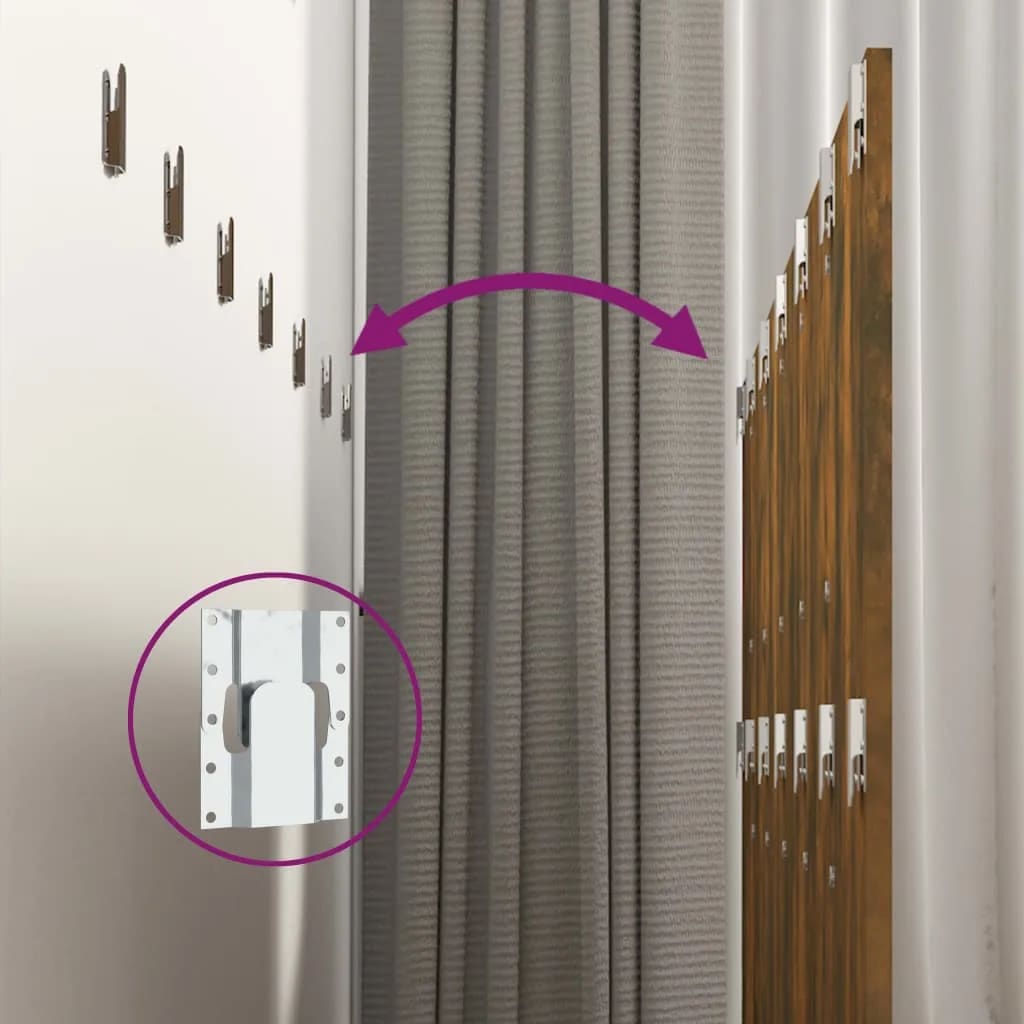 Bed Headboard with Cabinets Smoked Oak Engineered Wood