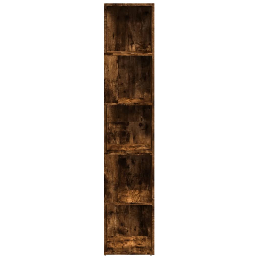 Corner Cabinet Smoked Oak 33x33x164.5 cm Engineered Wood