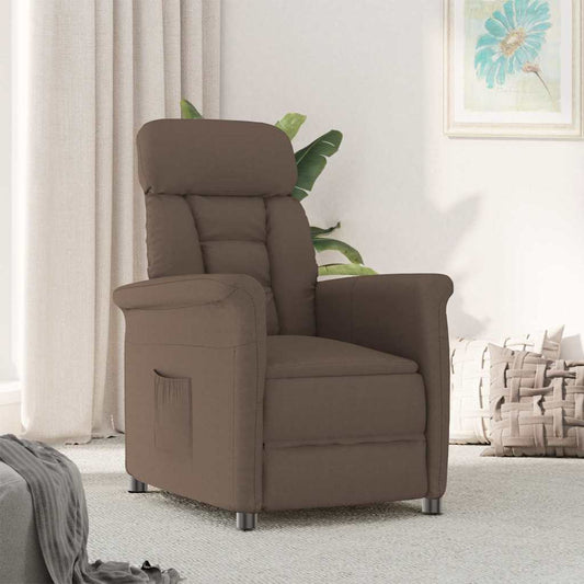 Recliner Chair Dark 70.5 X 96.5 X 95 Cm Fabric