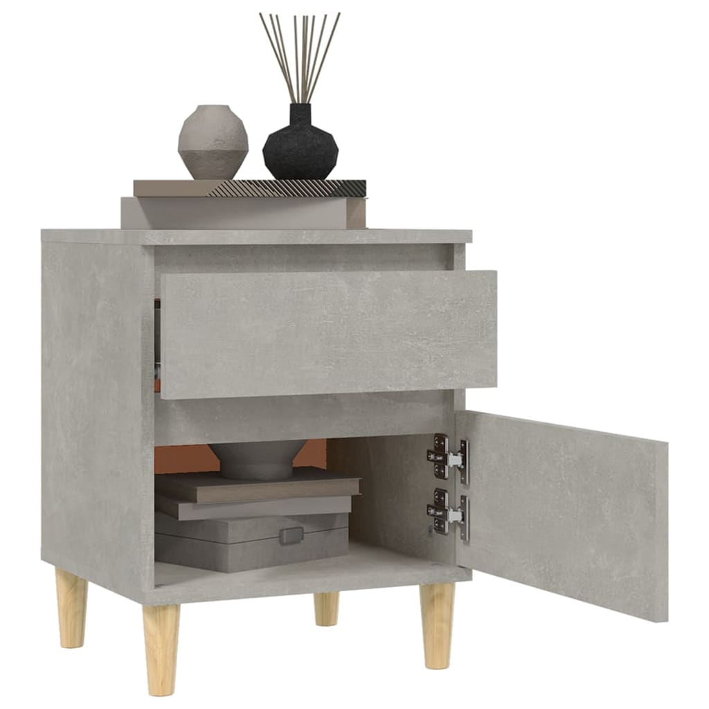 Bedside Cabinet Concrete Grey 40x35x50 cm