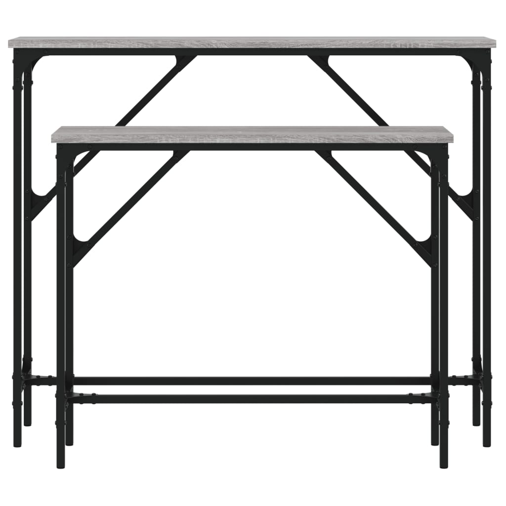 Console Tables 2 pcs Grey Sonoma Engineered Wood