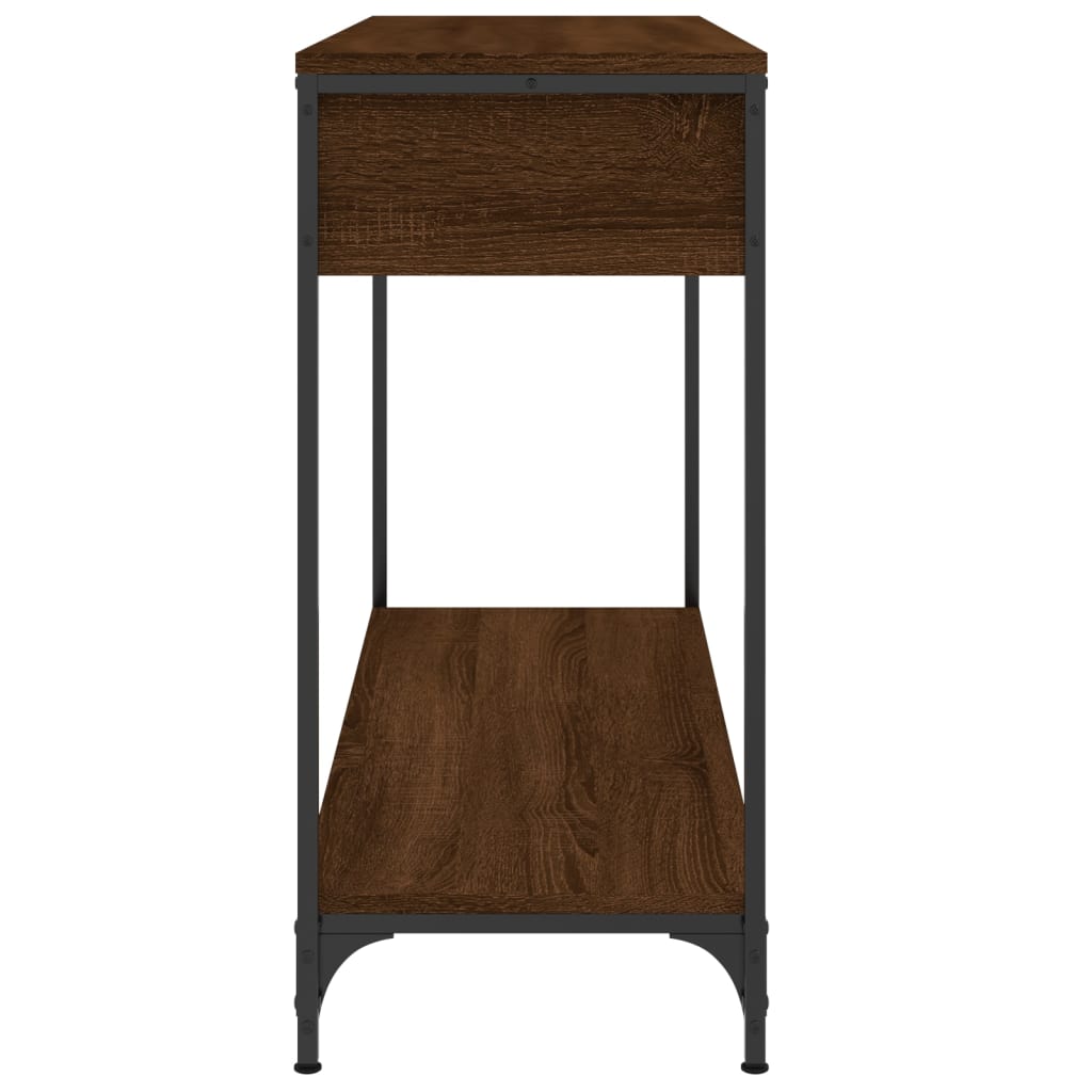Console Table Brown Oak 100x34.5x75 cm Engineered Wood
