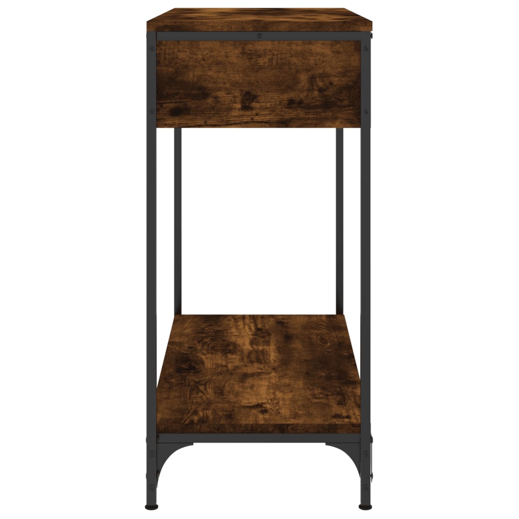 Console Table Smoked Oak 75x34.5x75 cm Engineered Wood