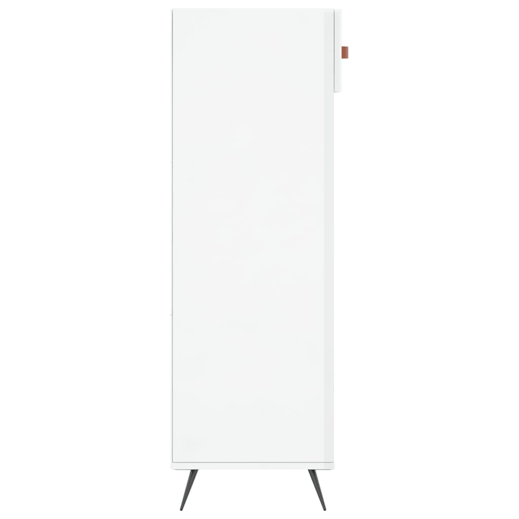 Shoe Cabinet High Gloss White 60x35x105 cm Engineered Wood
