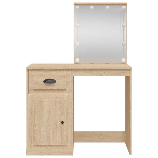 Dressing Table With Led Lights 90X42X132.5 Cm
