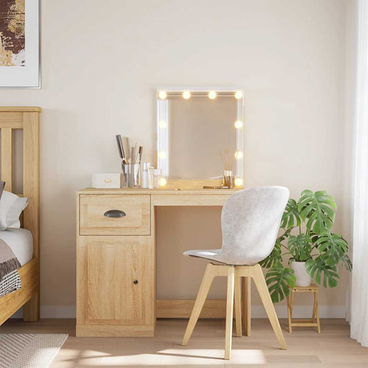 Dressing Table With Led Lights 90X42X132.5 Cm