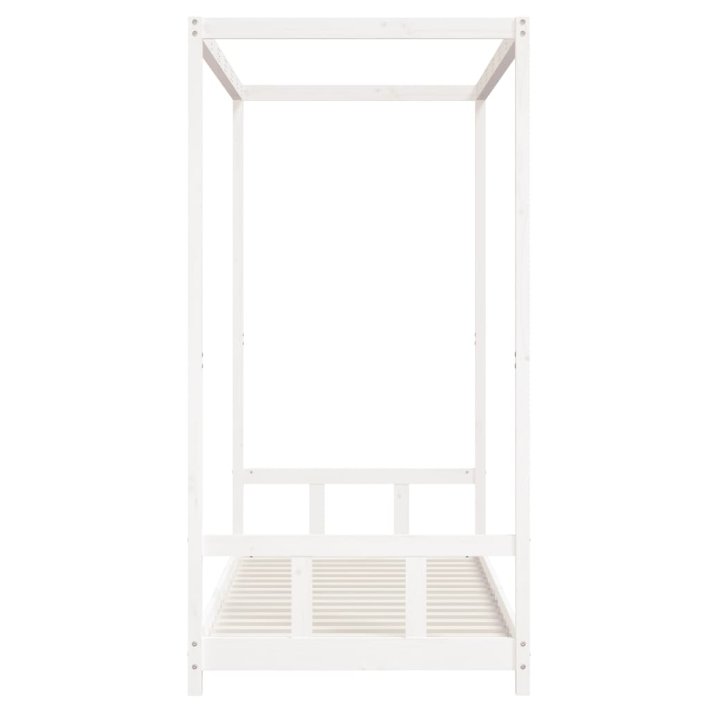 Kids Bed Frame White 90x200 cm Solid Wood Pine