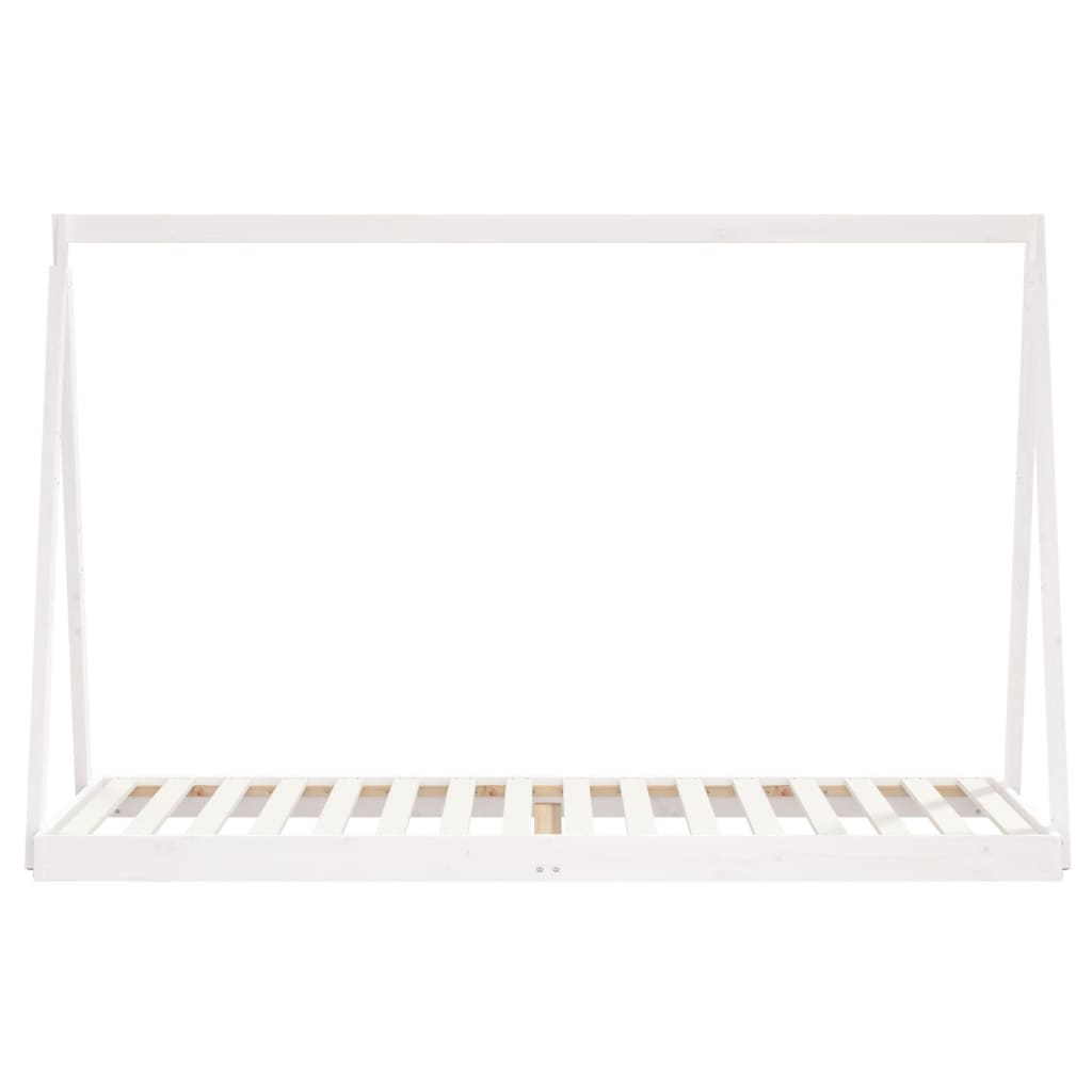 Kids Bed Frame White 80x200 cm Solid Wood Pine