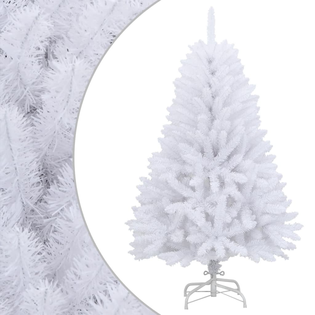 Artificial Hinged Christmas Tree with Stand White 120 cm
