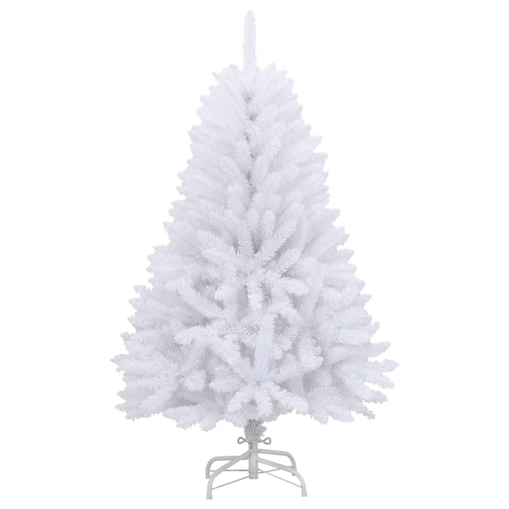 Artificial Hinged Christmas Tree with Stand White 120 cm