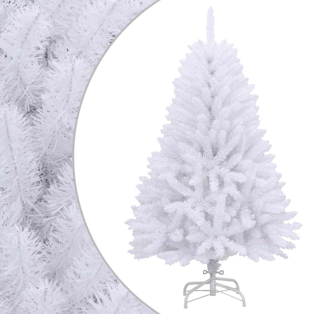 Artificial Hinged Christmas Tree with Stand White 150 cm
