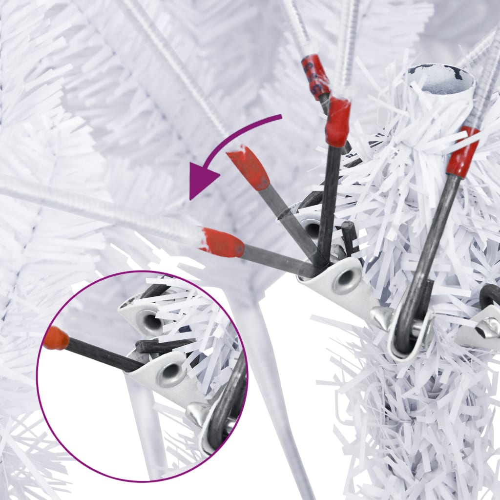 Artificial Hinged Christmas Tree with Stand White 150 cm