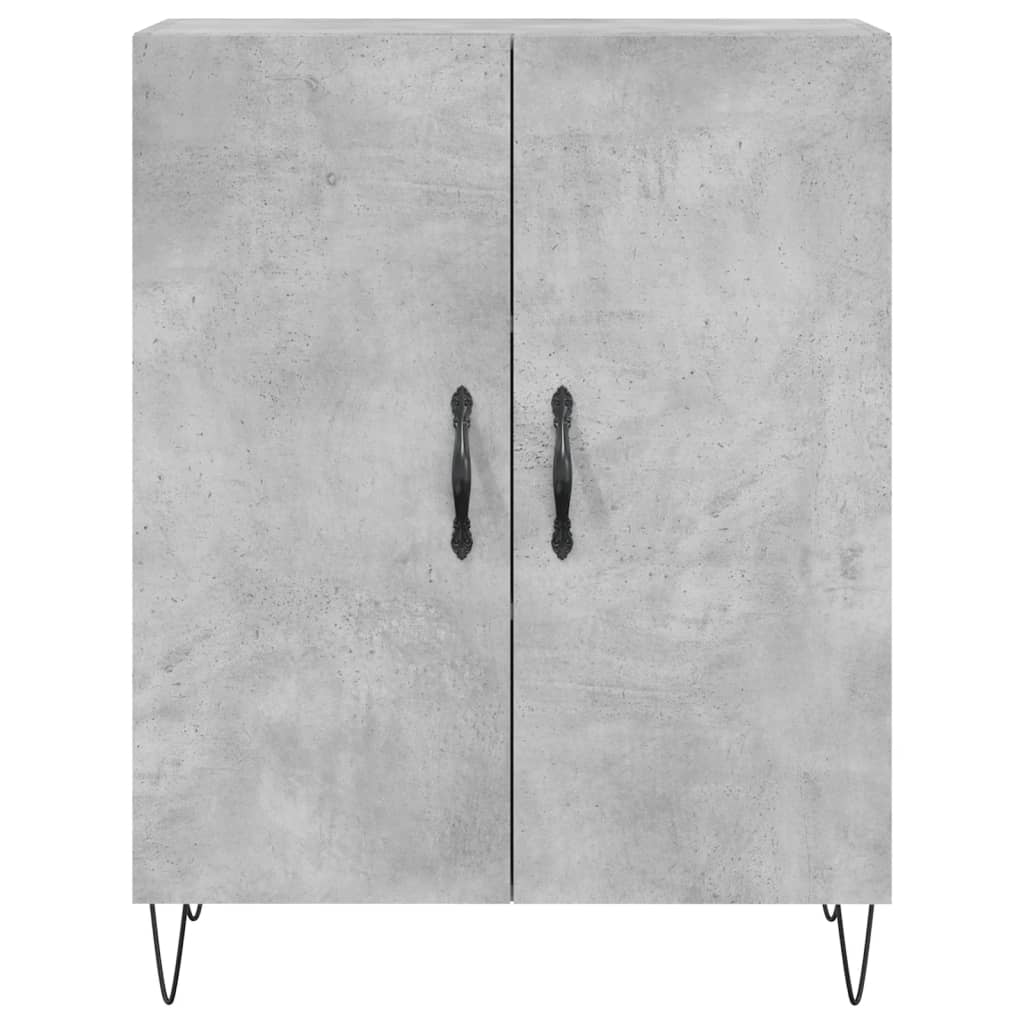 Highboard Concrete Grey 69.5x34x180 cm Engineered Wood