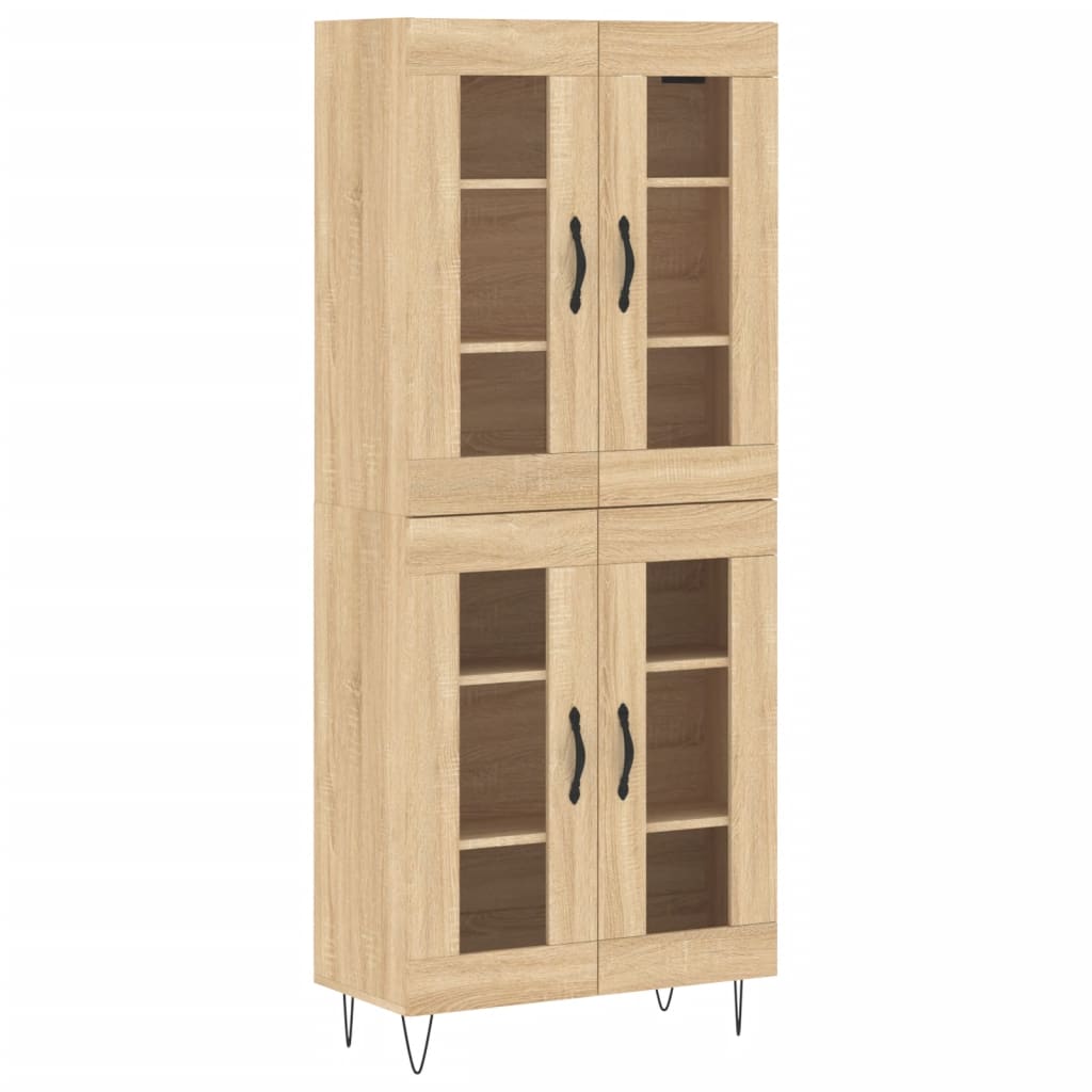 Highboard Sonoma Oak 69.5x34x180 cm Engineered Wood