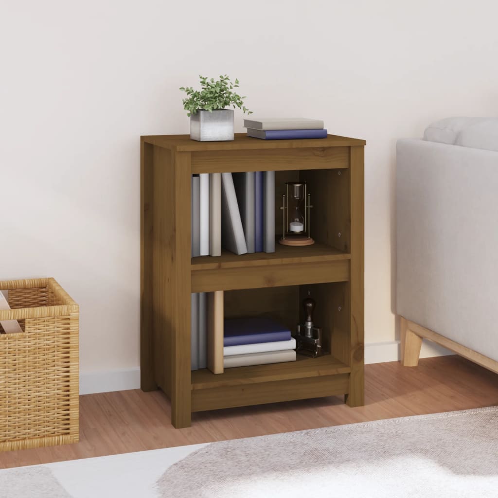 Book Cabinet Honey Brown 50x35x68 cm Solid Wood Pine