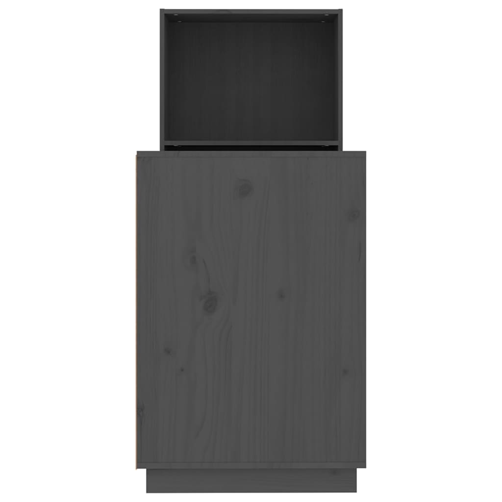 Desk Grey 110x53x117 cm Solid Wood Pine