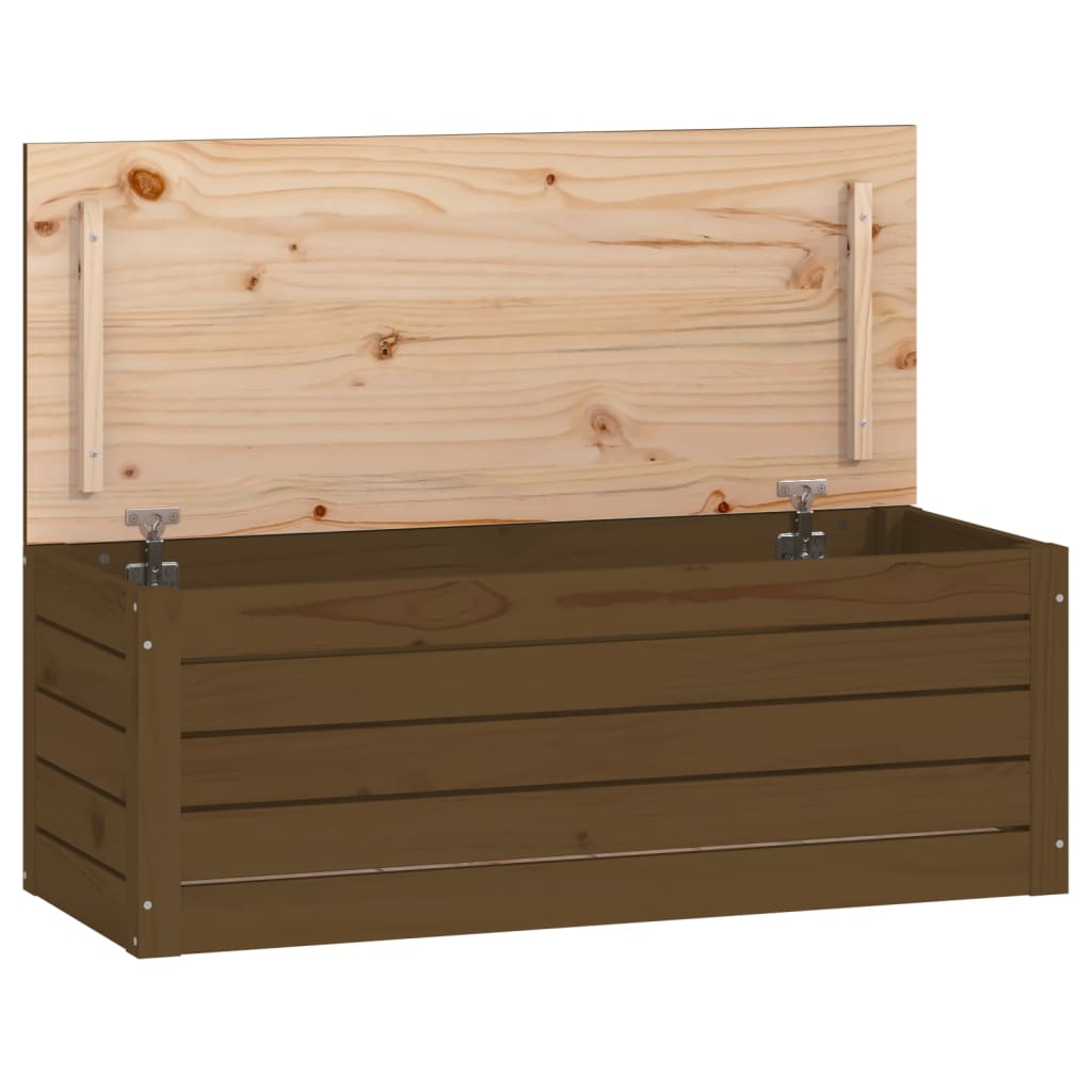 Storage Box Honey Brown 89x36.5x33 cm Solid Wood Pine