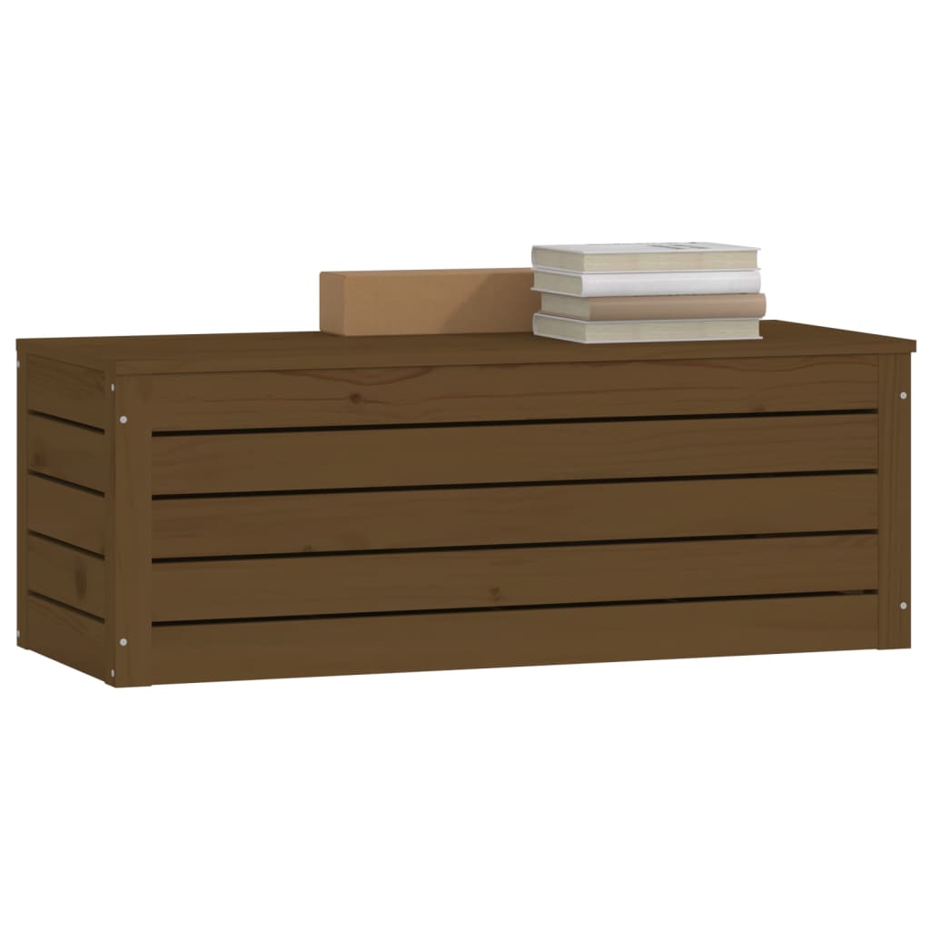 Storage Box Honey Brown 89x36.5x33 cm Solid Wood Pine