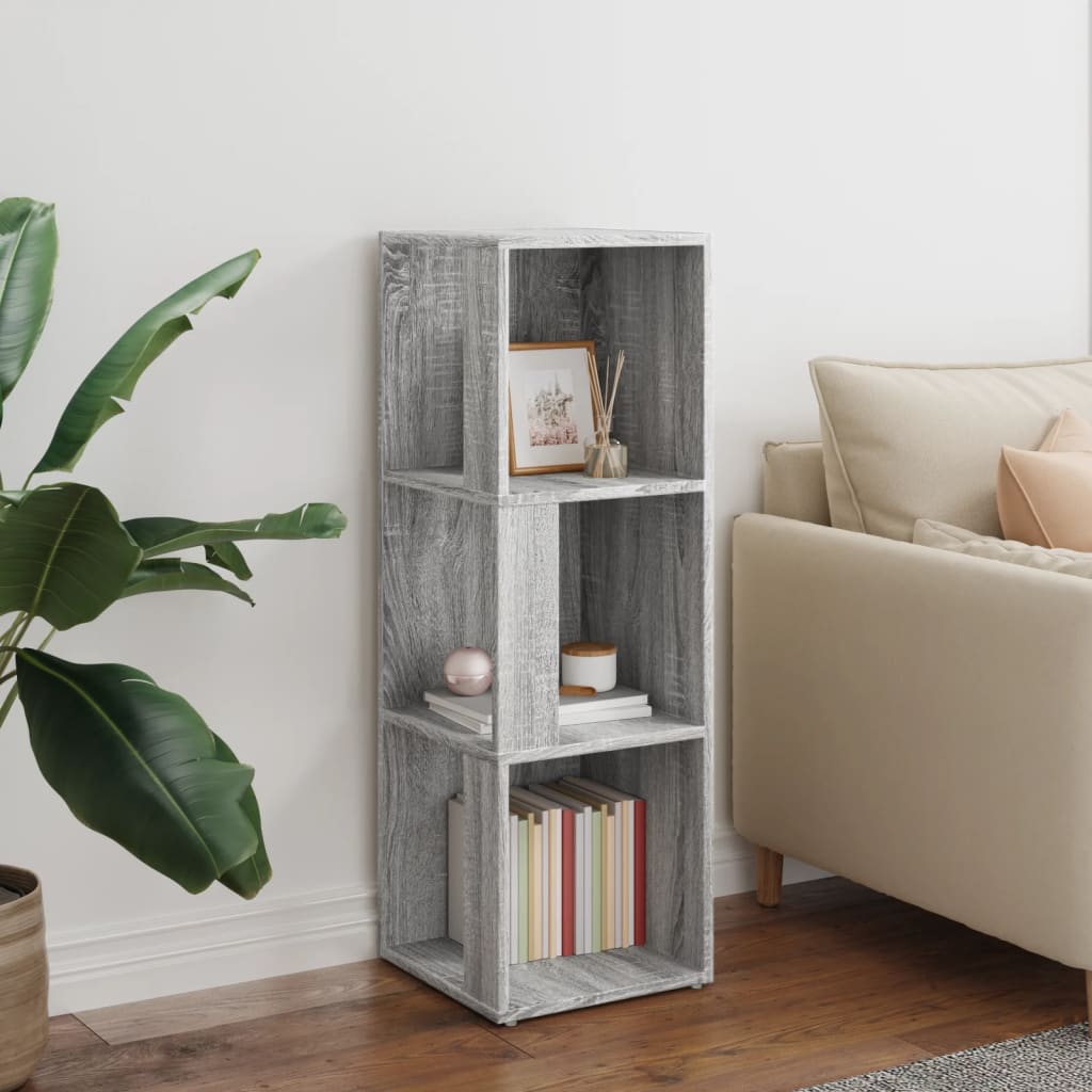 Corner Cabinet Grey Sonoma 33x33x100 cm Engineered Wood