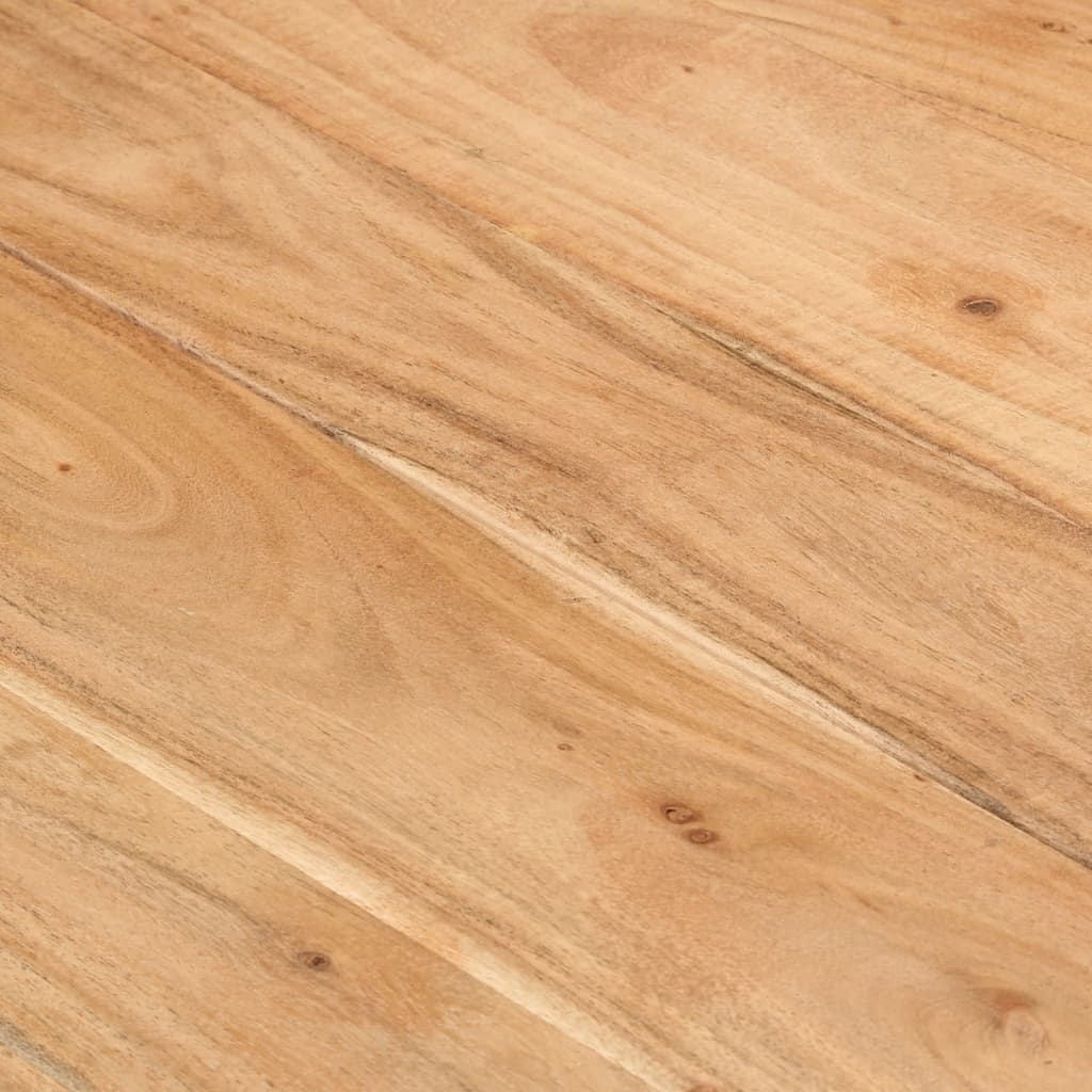 Dining Table Black 180x90x77 cm Solid Wood Acacia