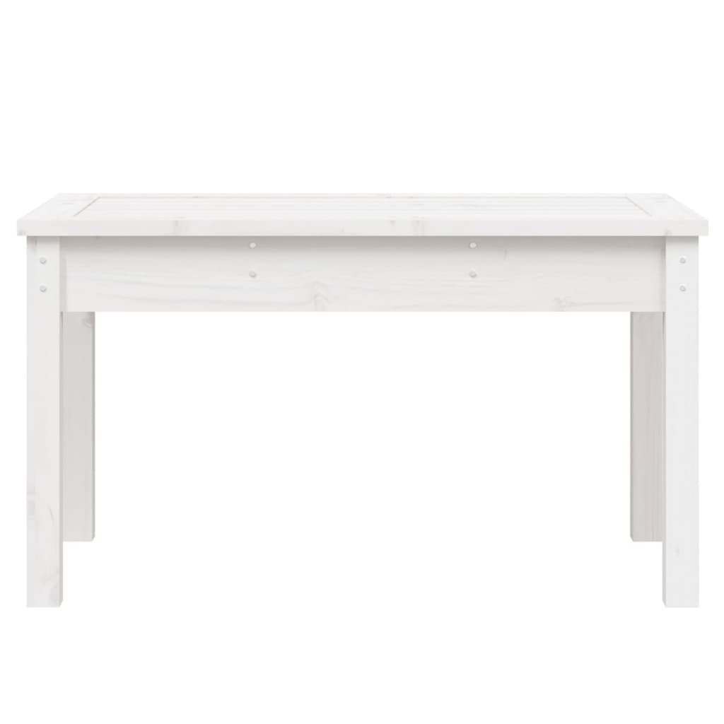 Garden Bench White 80x44x45 cm Solid Wood Pine