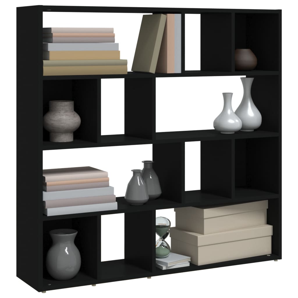 Book Cabinet/Room Divider Black 105x24x102 cm