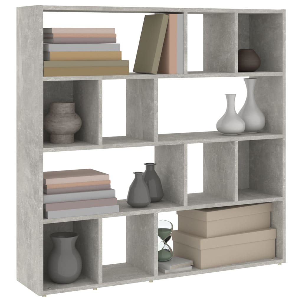 Book Cabinet/Room Divider Concrete Grey 105x24x102 cm
