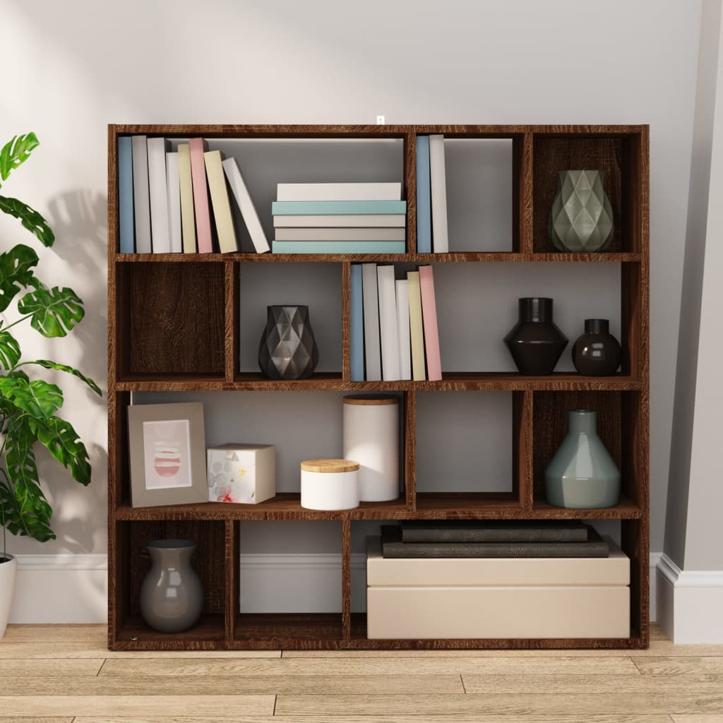 Book Cabinet/Room Divider Brown Oak 105x24x102 cm