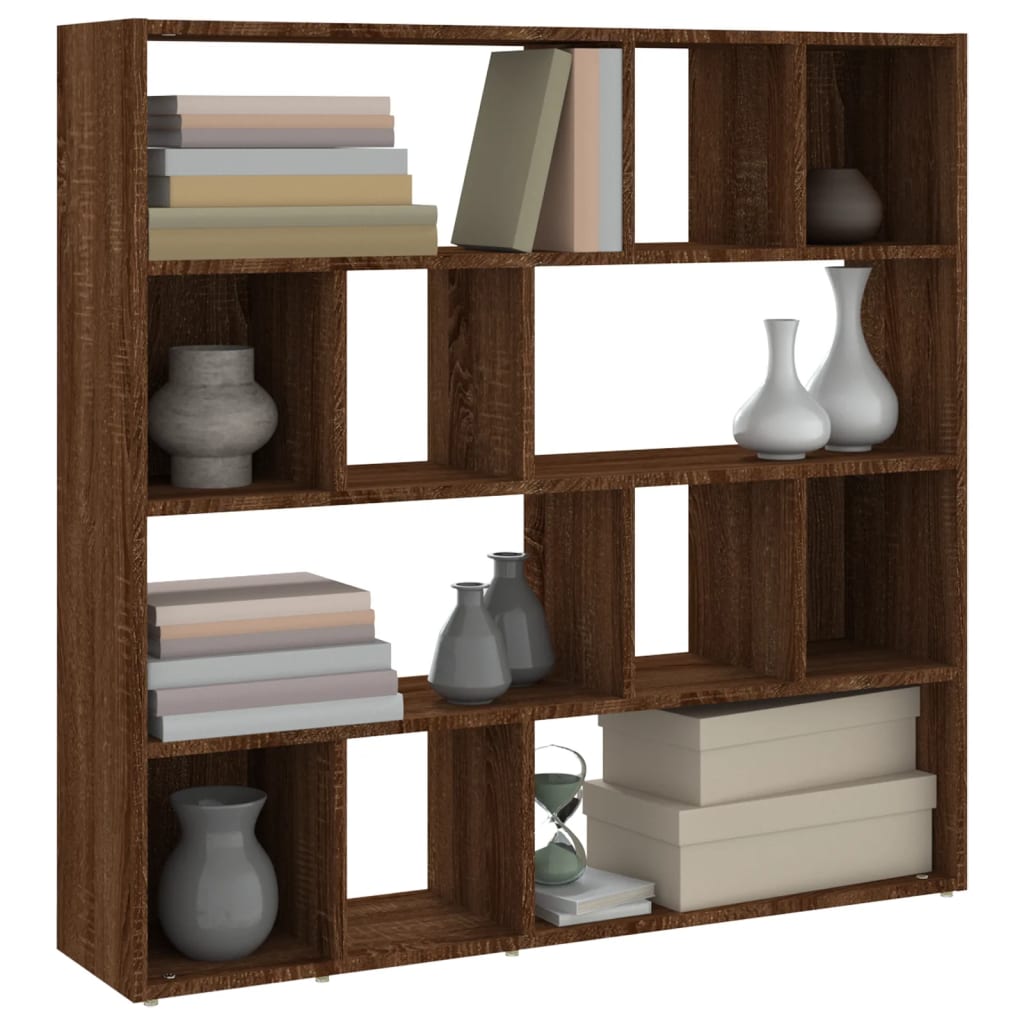 Book Cabinet/Room Divider Brown Oak 105x24x102 cm
