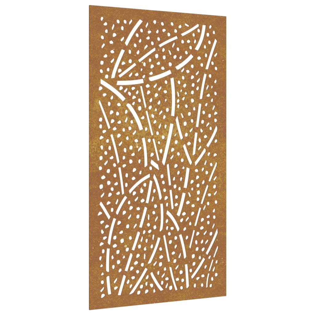Garden Wall Decoration 105X55 Cm Corten Steel Leaf Design