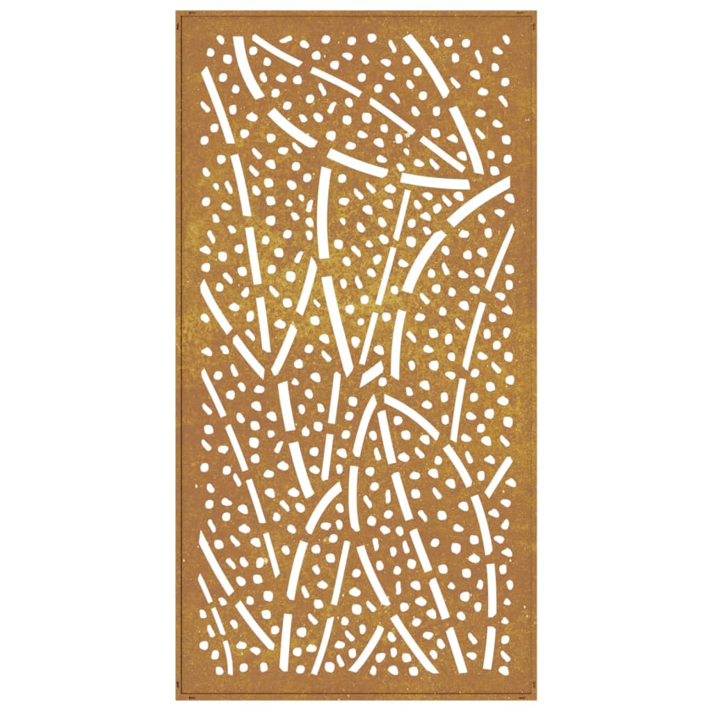 Garden Wall Decoration 105X55 Cm Corten Steel Leaf Design