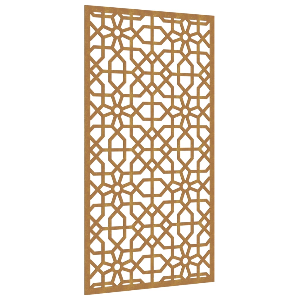 Garden Wall Decoration 105X55 Cm Corten Steel Moorish Design