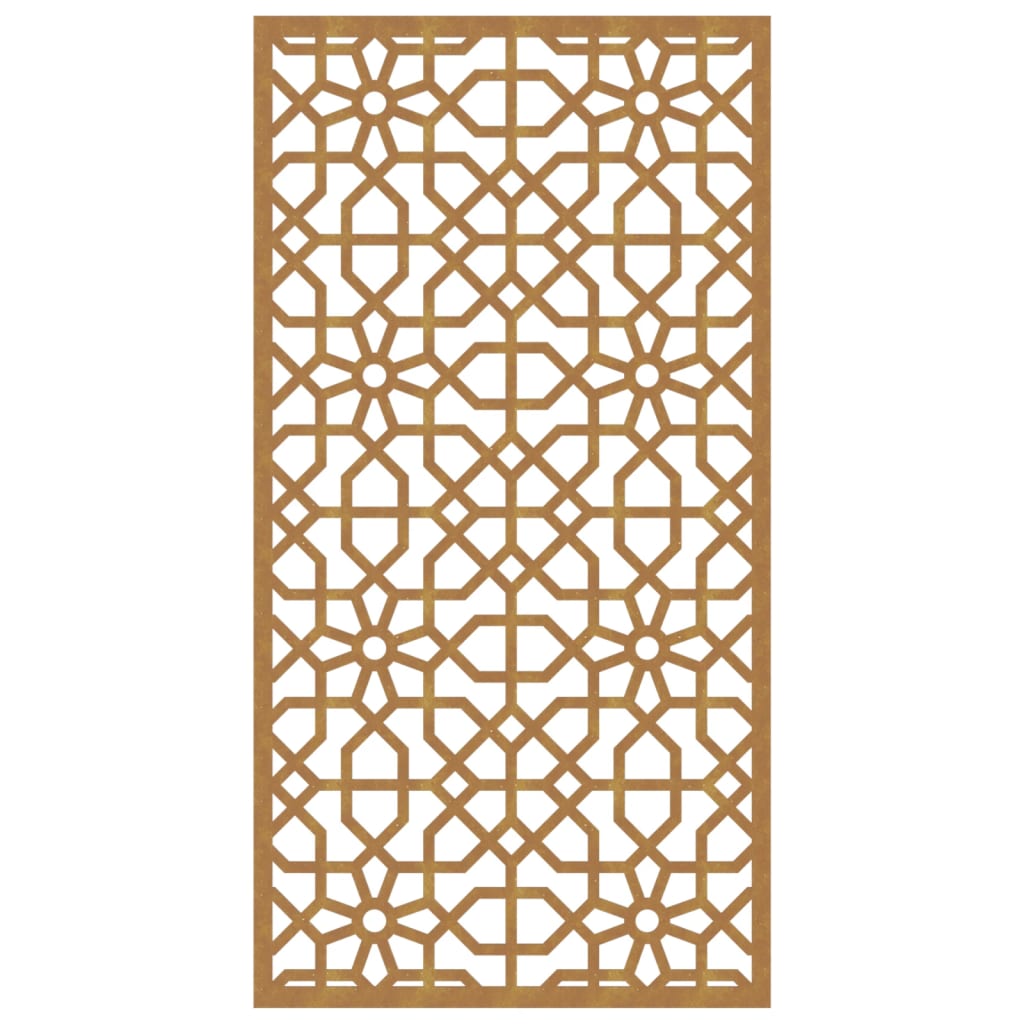 Garden Wall Decoration 105X55 Cm Corten Steel Moorish Design