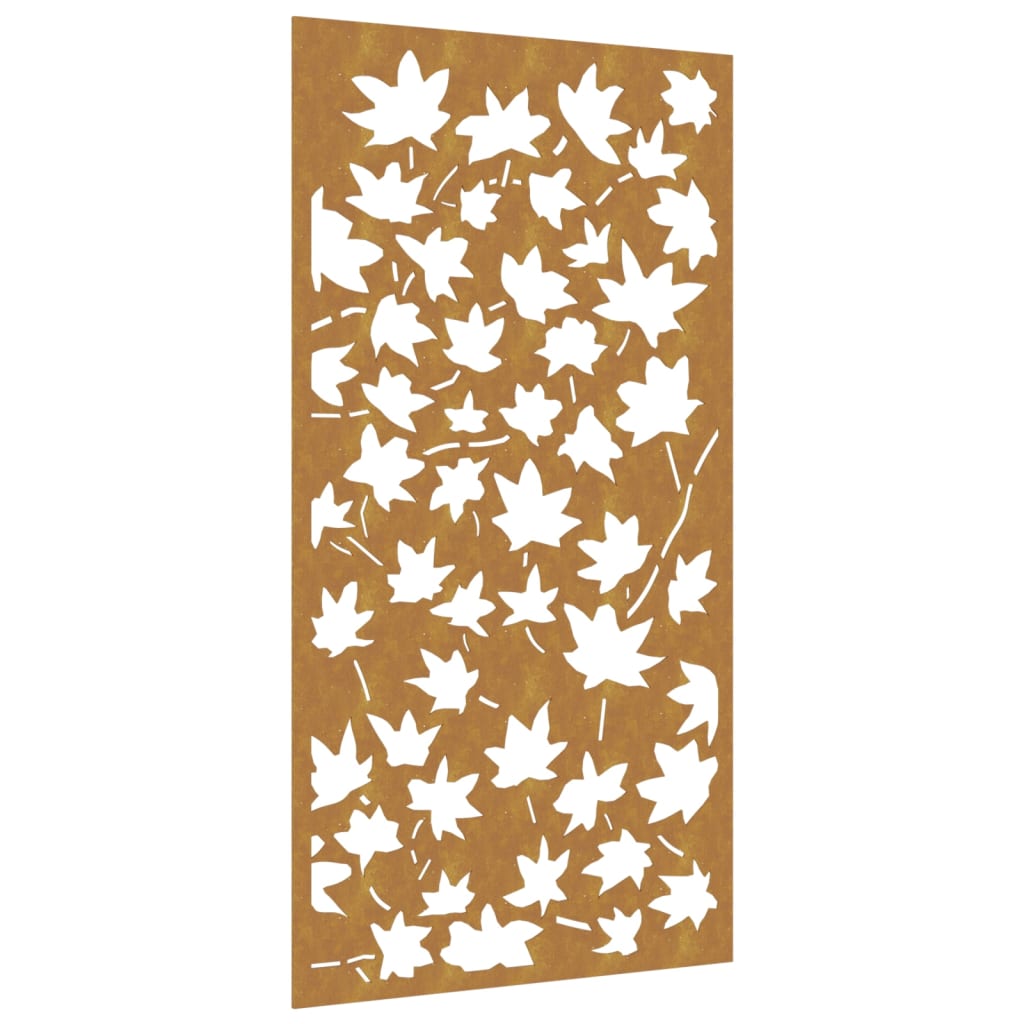 Garden Wall Decoration 105X55 Cm Corten Steel Maple Leaf Design