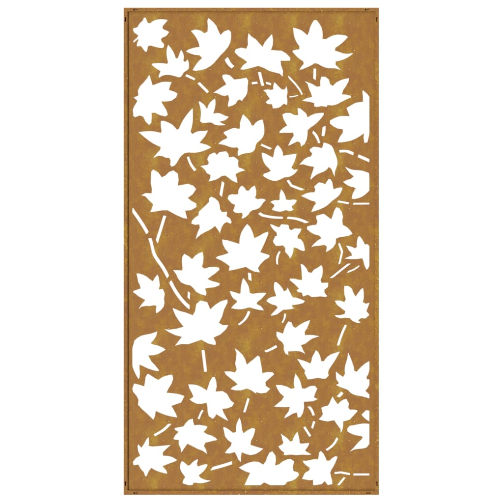 Garden Wall Decoration 105X55 Cm Corten Steel Maple Leaf Design