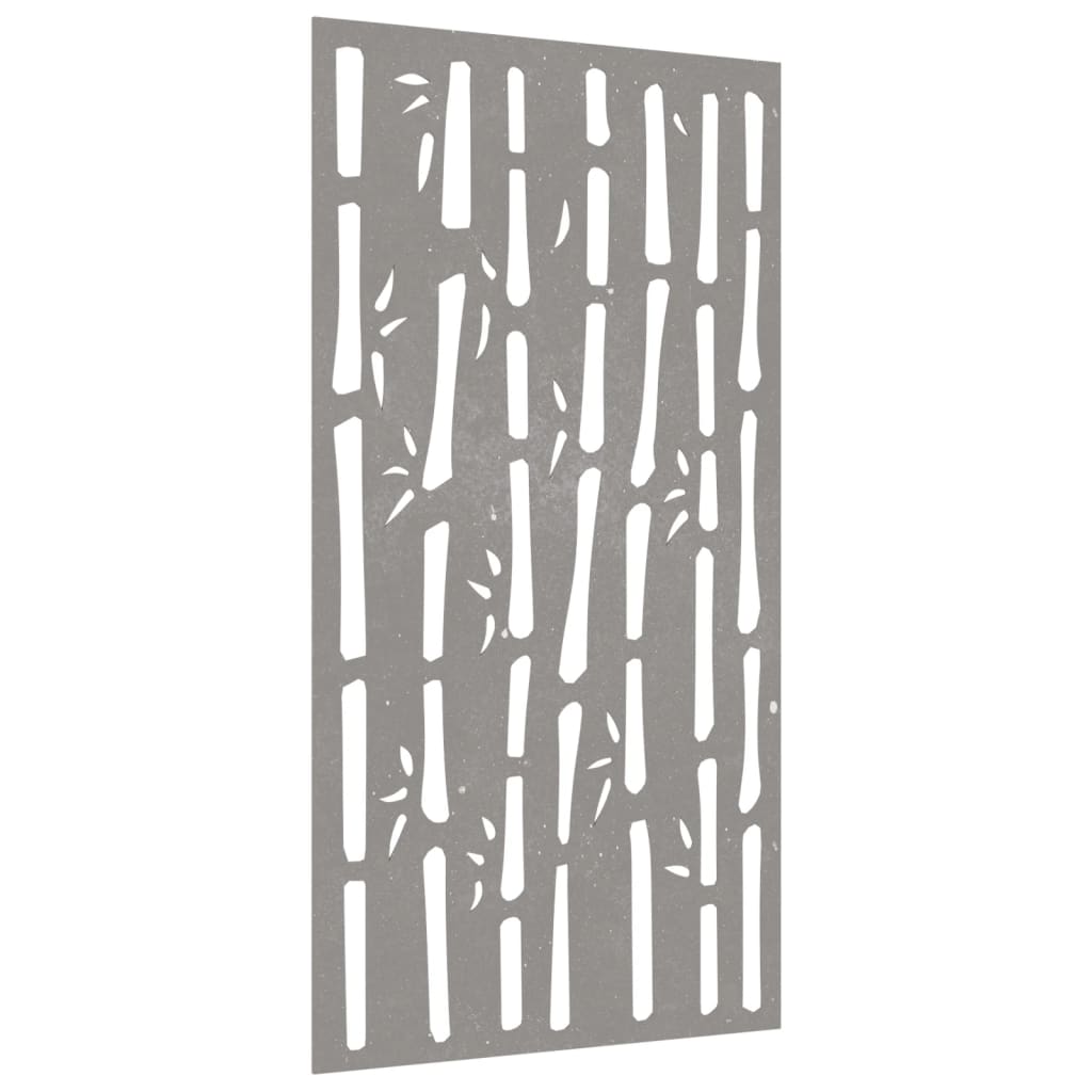 Garden Wall Decoration 105X55 Cm Corten Steel Bamboo Design