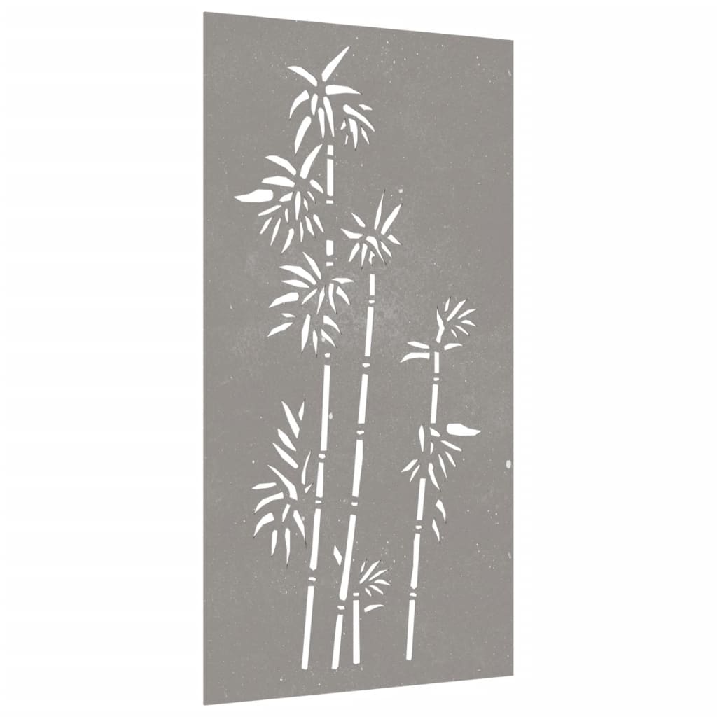 Garden Wall Decoration 105X55 Cm Corten Steel Bamboo Design