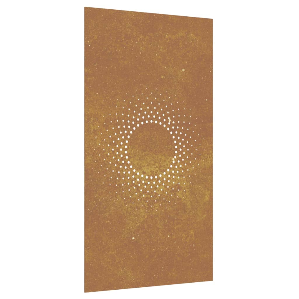 Garden Wall Decoration 105X55 Cm Corten Steel Sun Design