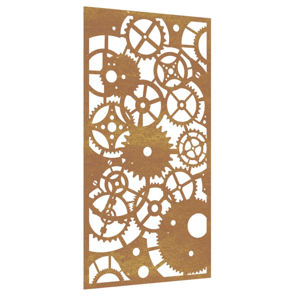 Garden Wall Decoration 105X55 Cm Corten Steel Gear Wheel Design