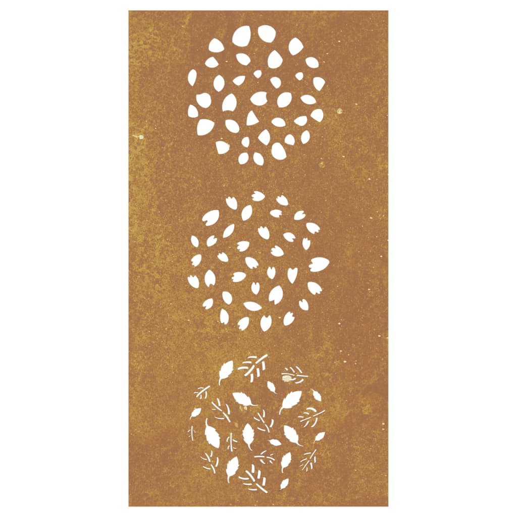 Garden Wall Decoration 105X55 Cm Corten Steel Leaf Design