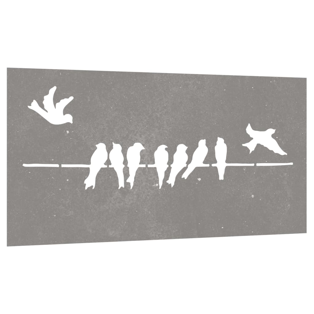 Garden Wall Decoration 105X55 Cm Corten Steel Bird Design