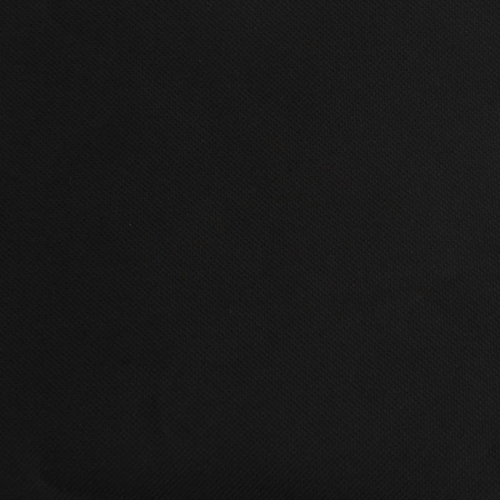 Folding Sun Lounger Black Oxford Fabric&Powder-coated Steel