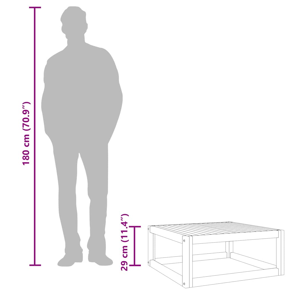 Coffee Table 68x68x29 cm Solid Acacia Wood