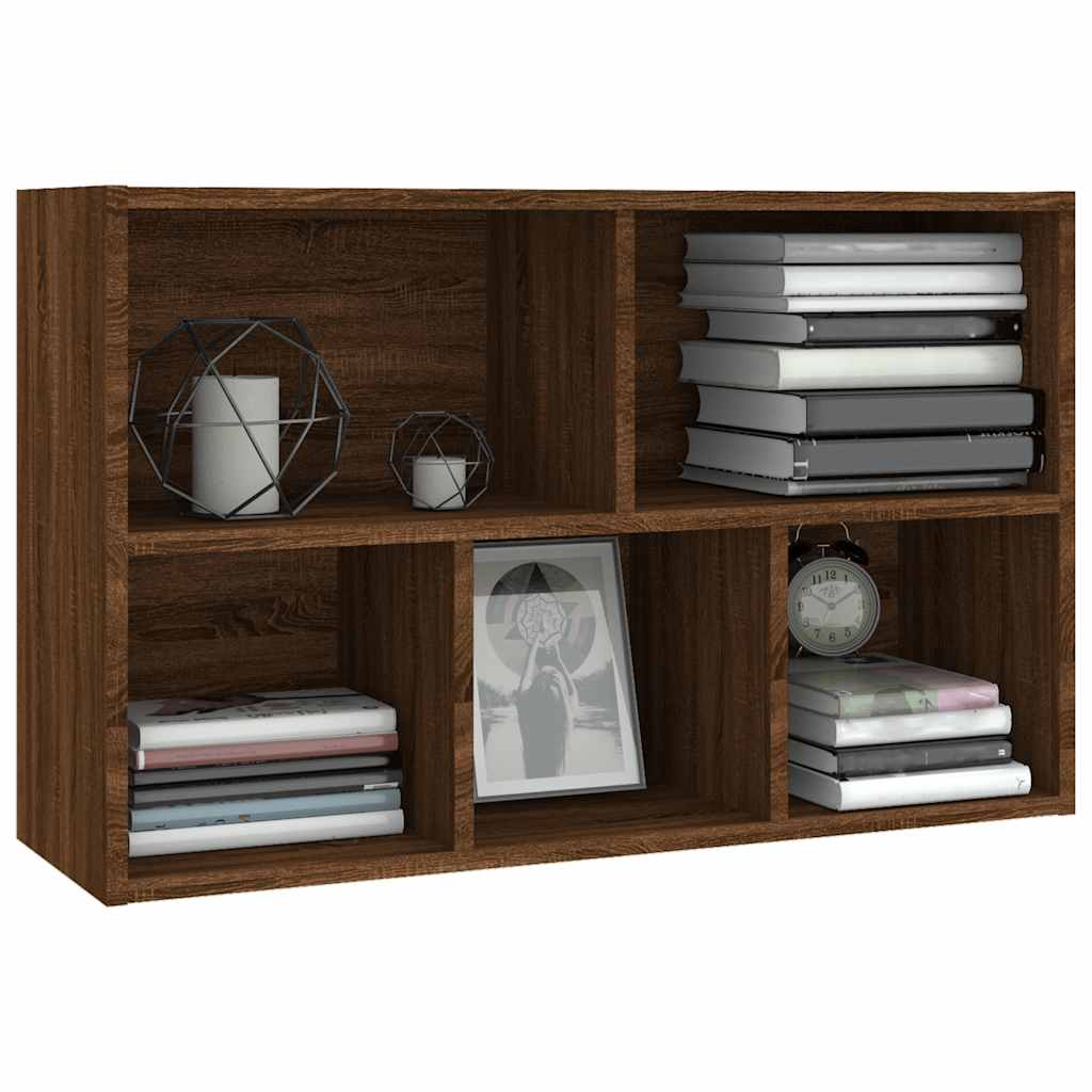 Book Cabinet/Sideboard Brown Oak 50x25x80 cm Engineered Wood